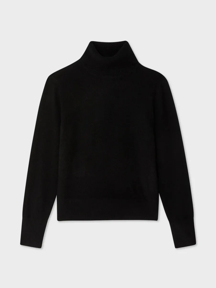 Discount White + Warren cashmere turtleneck Black