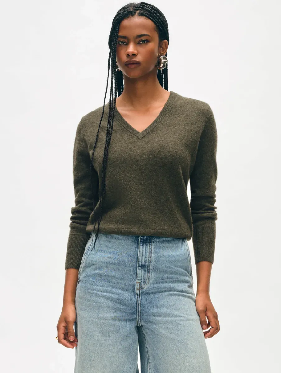 Best White + Warren cashmere v neck ThymeHeather