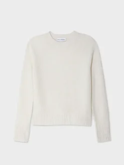 Fashion White + Warren cashmere waffle sweatshirt SoftWhite