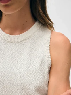 Online White + Warren cotton slub cut in tank White