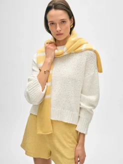 Discount White + Warren cotton slub easy crewneck White