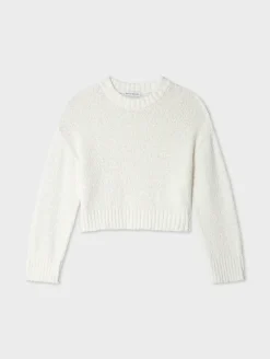 Discount White + Warren cotton slub easy crewneck White