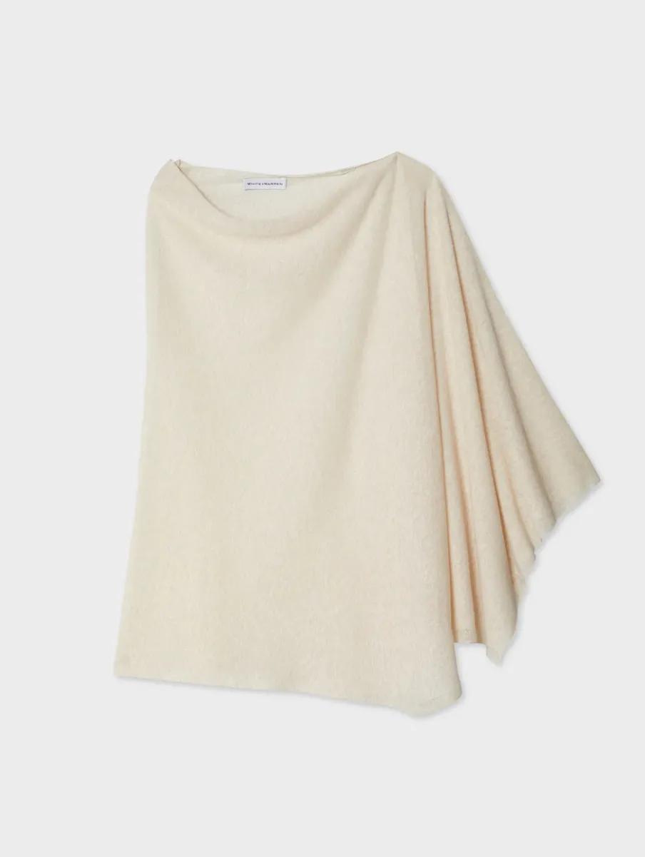 Fashion White + Warren linen blend two way topper Calico