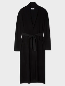 Sale White + Warren long cashmere robe Black
