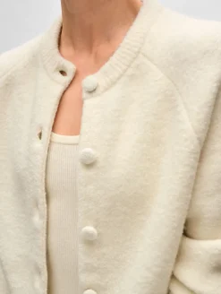 Discount White + Warren merino cashmere boucle jacket Ivory
