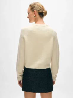 Discount White + Warren merino cashmere boucle jacket Ivory