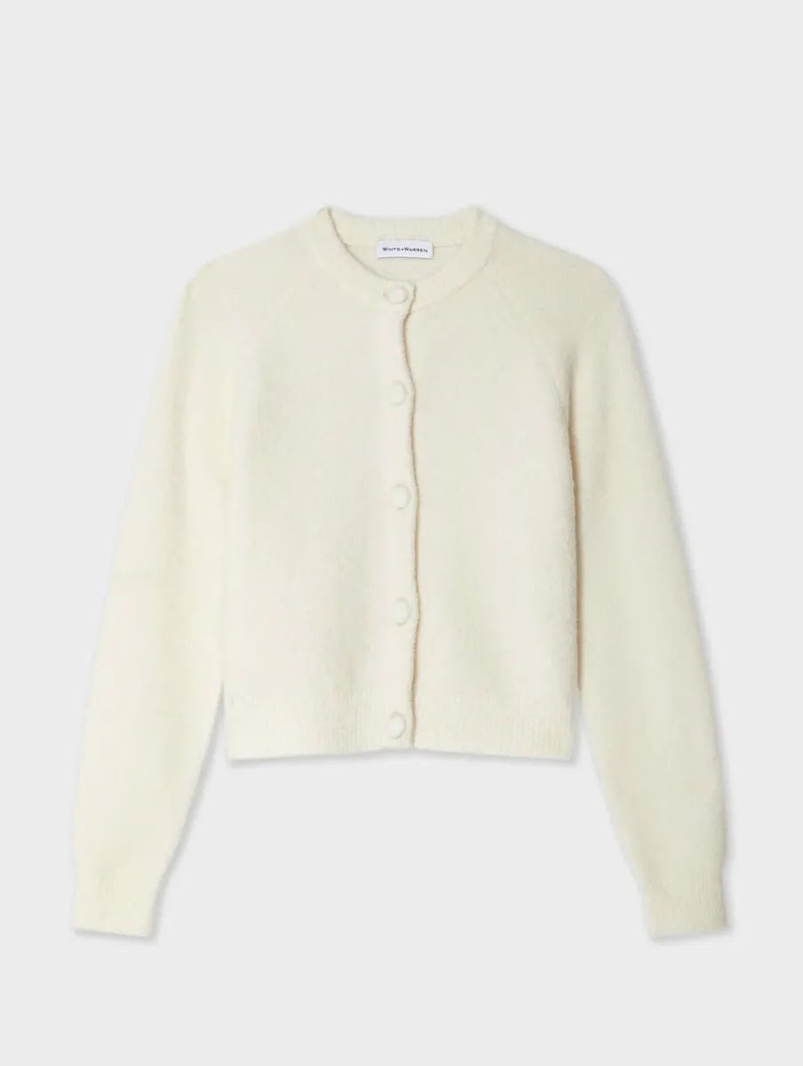 Discount White + Warren merino cashmere boucle jacket Ivory