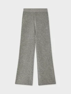 Sale White + Warren merino cashmere boucle wide leg pant PaleSmoke