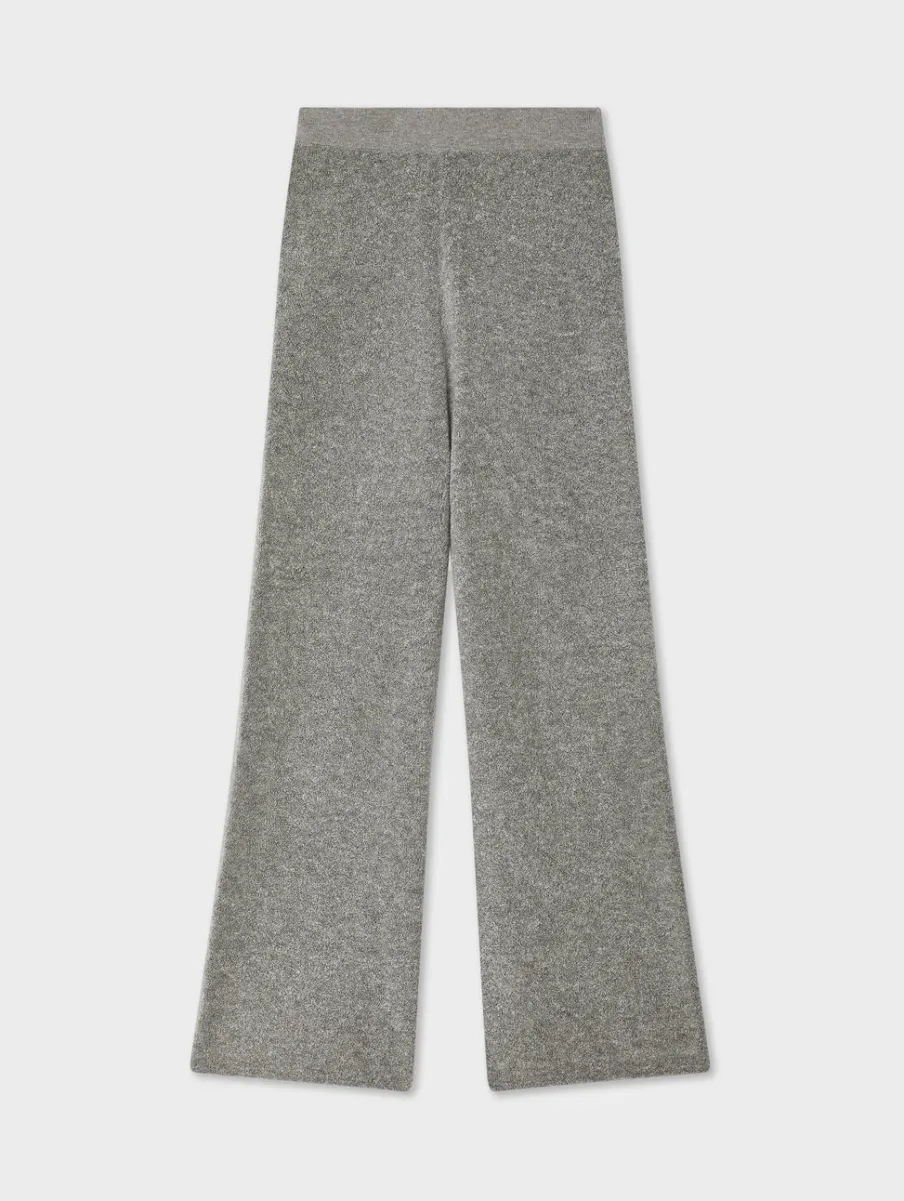 Sale White + Warren merino cashmere boucle wide leg pant PaleSmoke