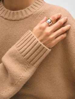 Best White + Warren merino cashmere drop shoulder crewneck SoftCamel