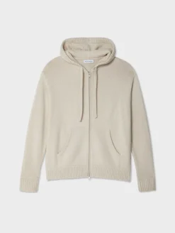 Sale White + Warren merino cashmere luxe boyfriend hoodie Ivory