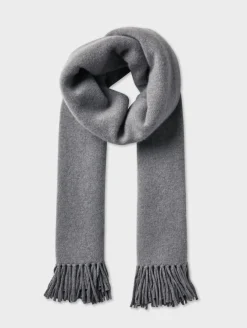 Sale White + Warren merino cashmere tassel scarf PewterHeather