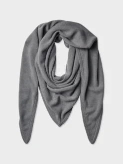 Sale White + Warren merino cashmere triangle scarf PewterHeather