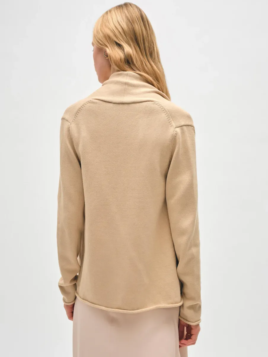 New White + Warren organic cotton mini trapeze cardigan Sailcloth