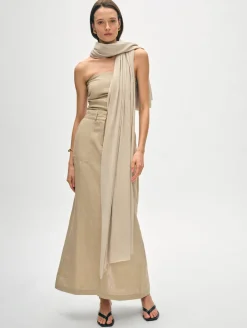 Clearance White + Warren silk cashmere travel wrap SandWispHeather