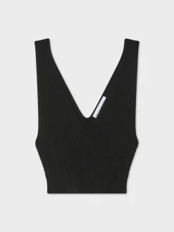 Discount White + Warren superfine merino bralette Black