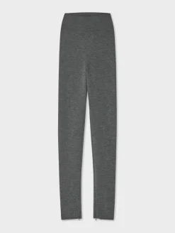Hot White + Warren superfine merino zip leggings AshGreyHeather