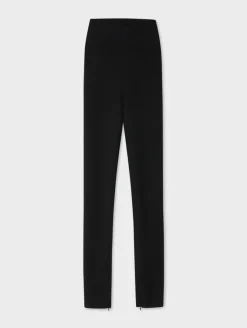 Discount White + Warren superfine merino zip leggings Black