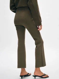 Sale White + Warren superfine organic cotton kick flare pant DarkSage