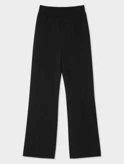 Online White + Warren superfine organic cotton kick flare pant Black