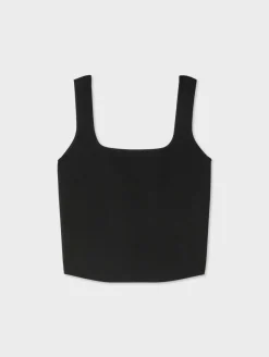 Fashion White + Warren superfine organic cotton tank Black